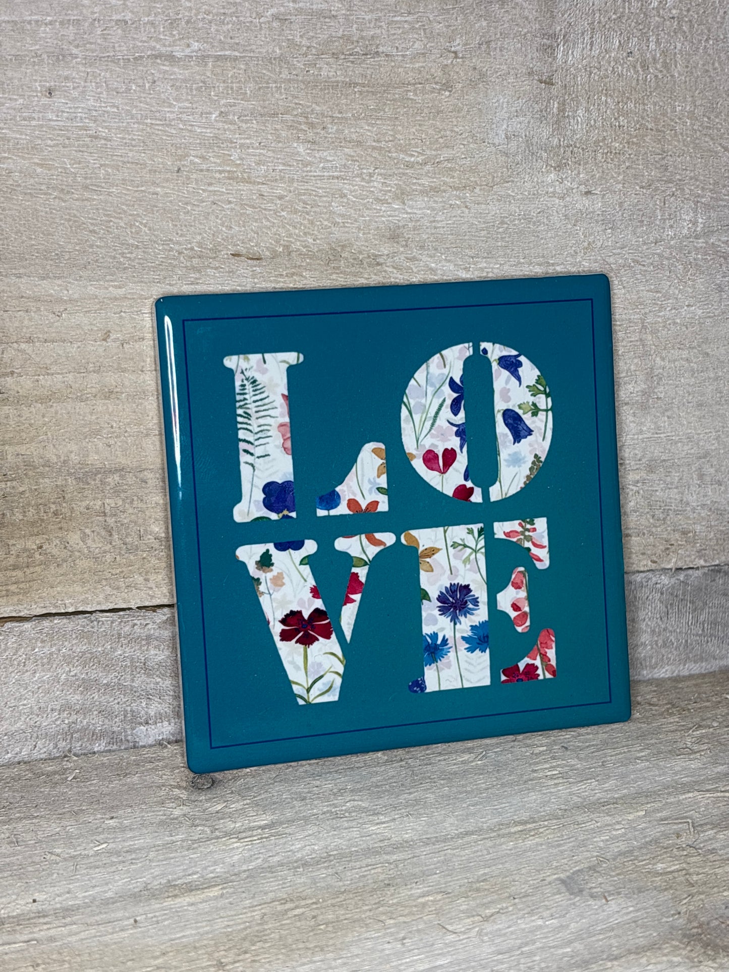 Floral "Love" Coaster