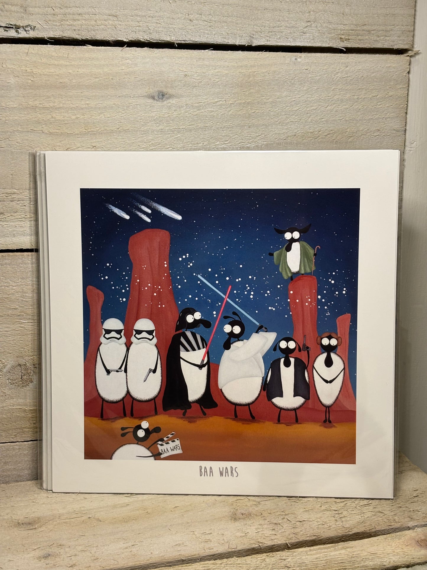 Novelty Star Wars Sheep Print