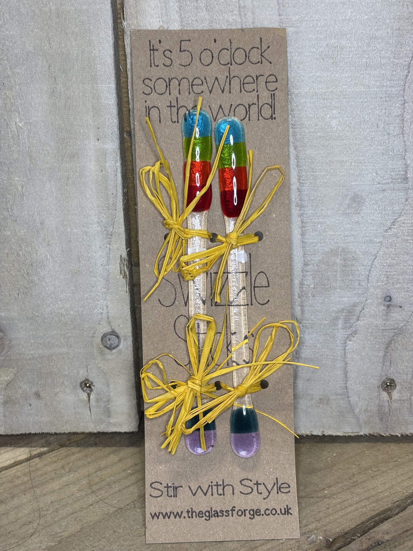 Various Fused Glass Drinks Stirrer