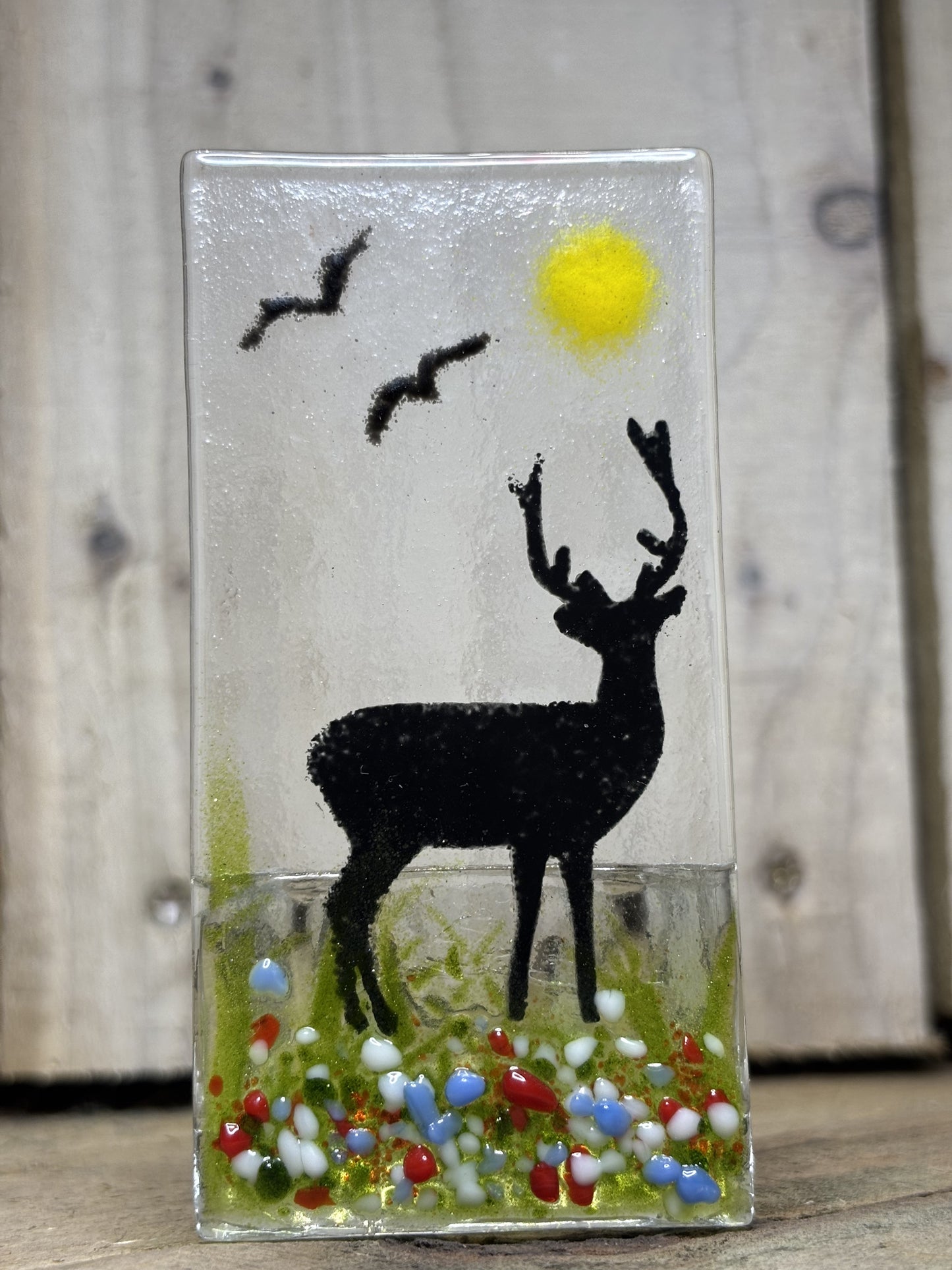 Various Fused Glass Candle Holders