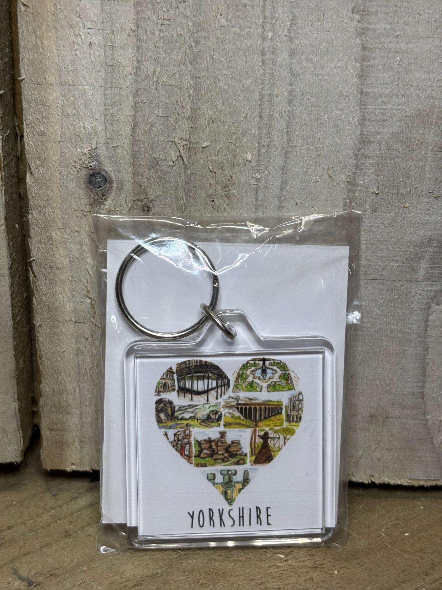 Various Keyrings With Yorkshire Drawings