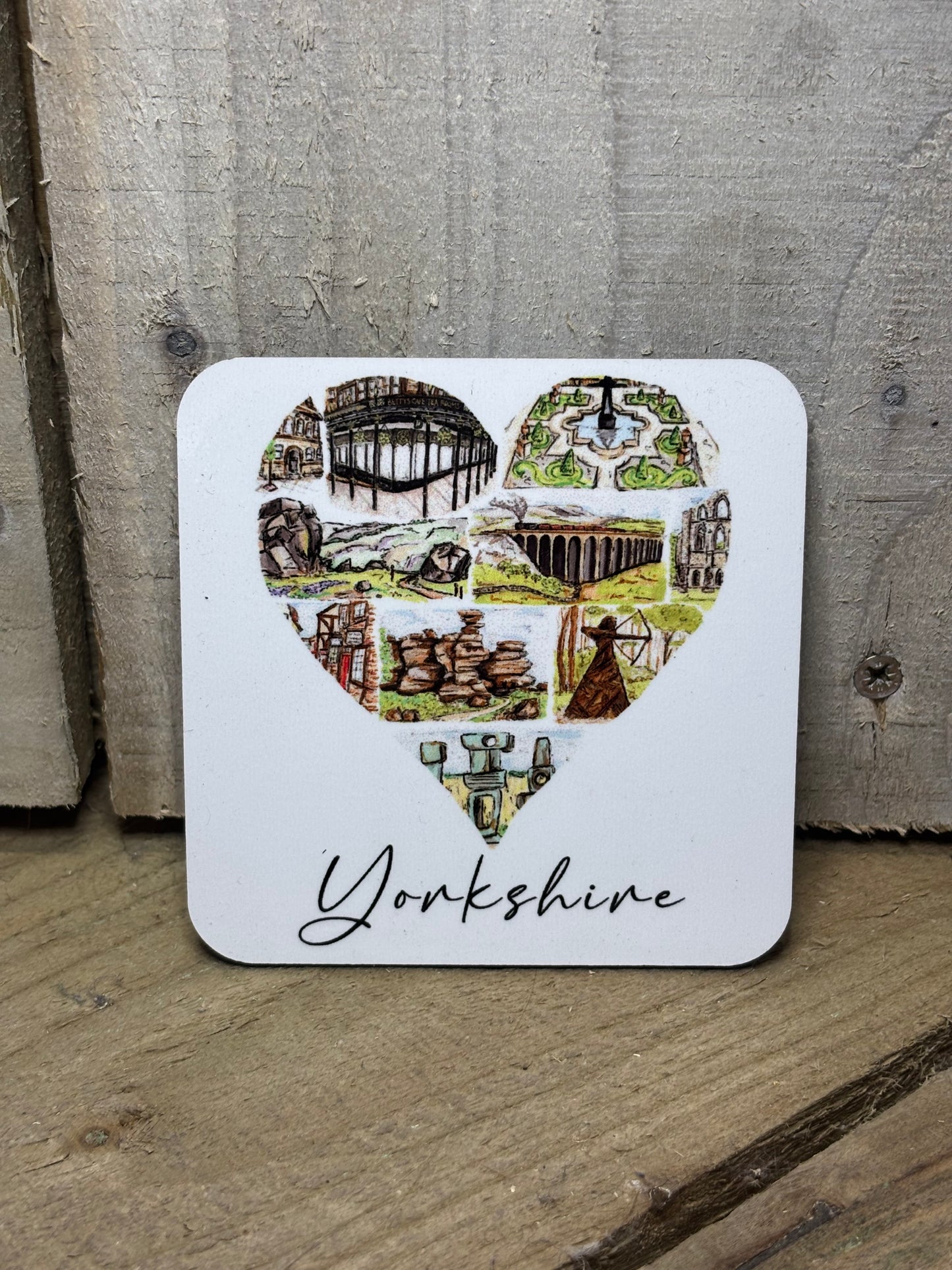 Various Coasters With Yorkshire Drawings