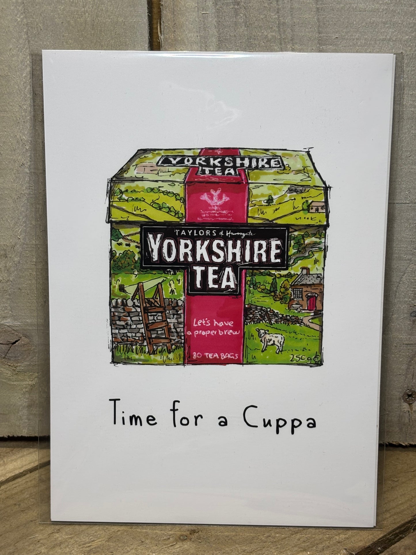 Yorkshire Tea Drawing Greeting Card
