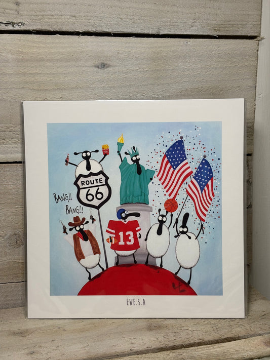 Novelty Sheep Print