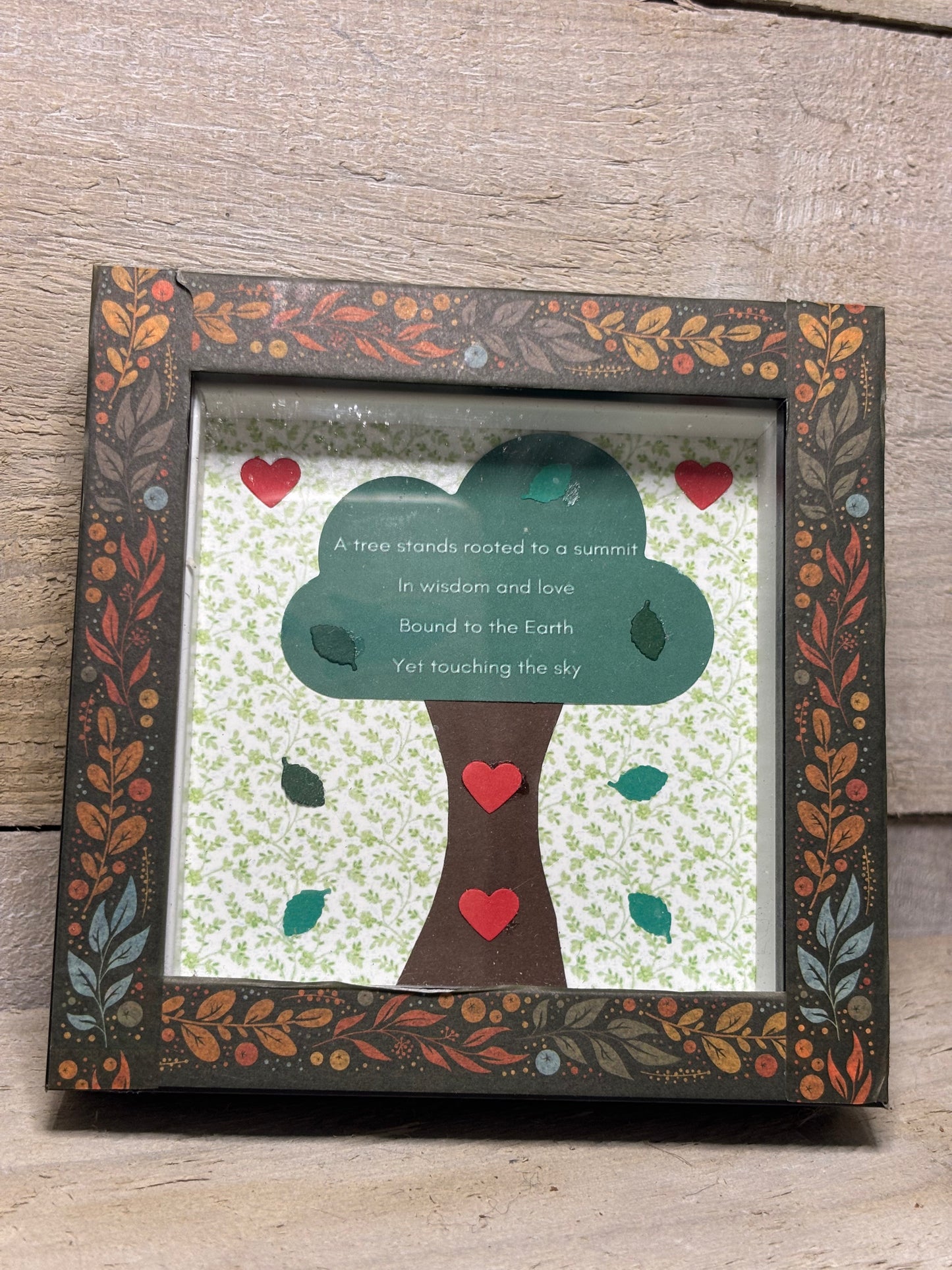Various Small Framed Handmade Art And Poetry