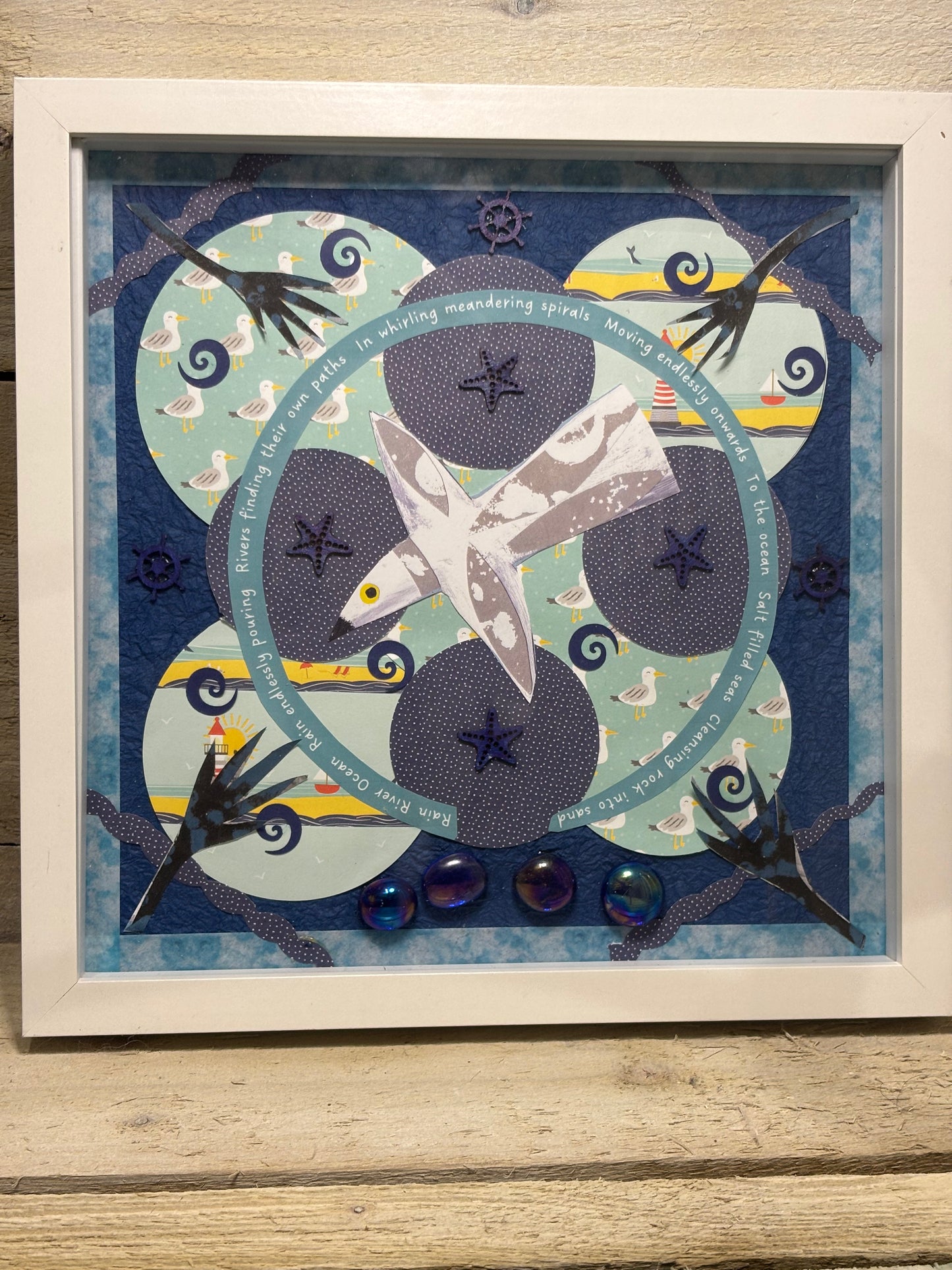 Various Large Framed Handmade Art And Poetry