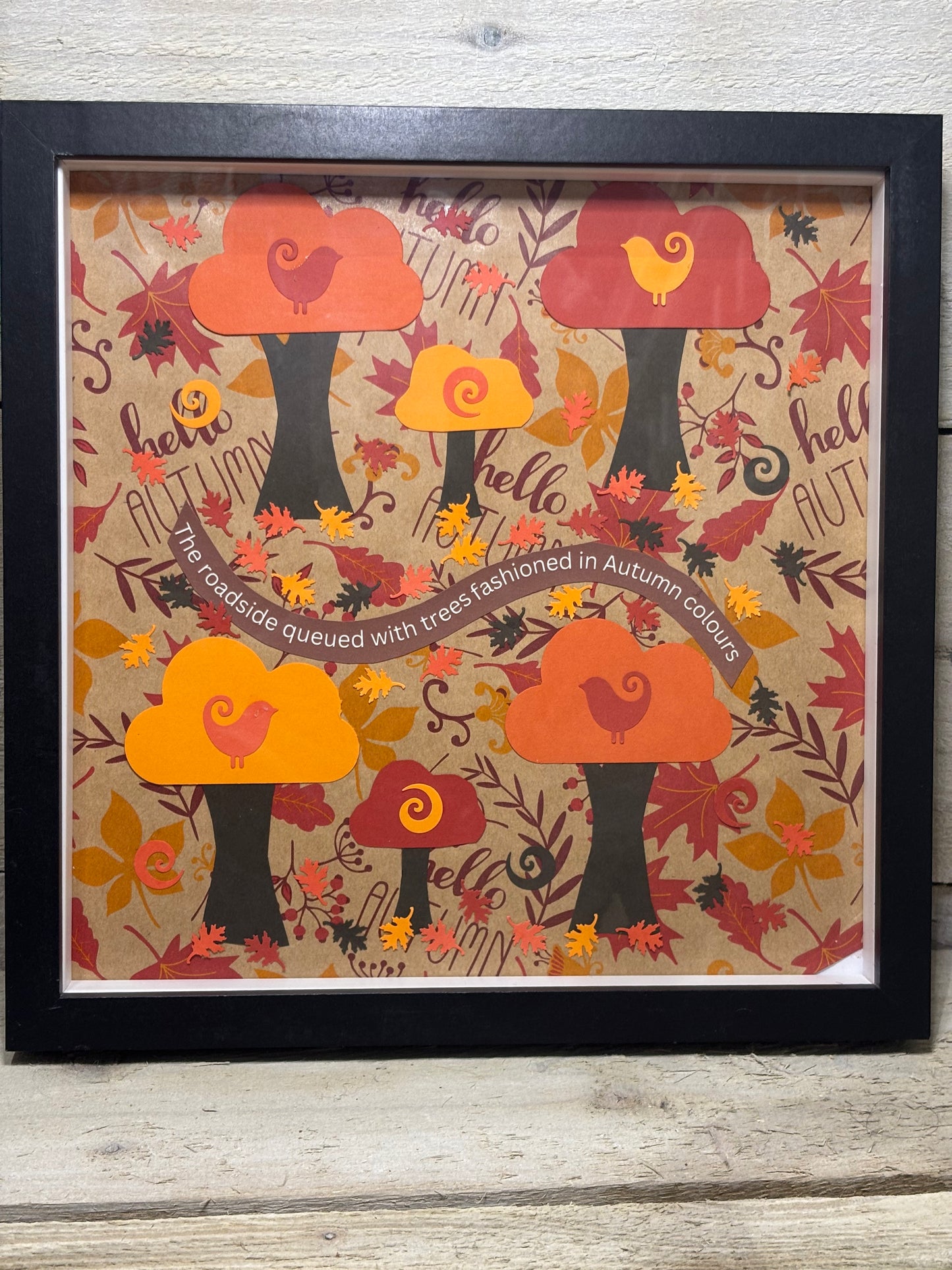 Various Large Framed Handmade Art And Poetry