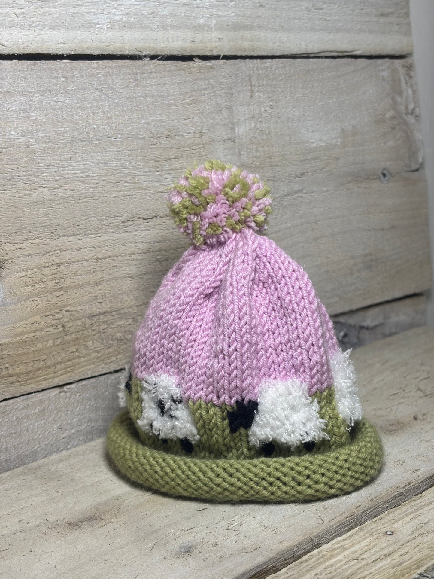 Pink/Blue Knitted Baby Hat