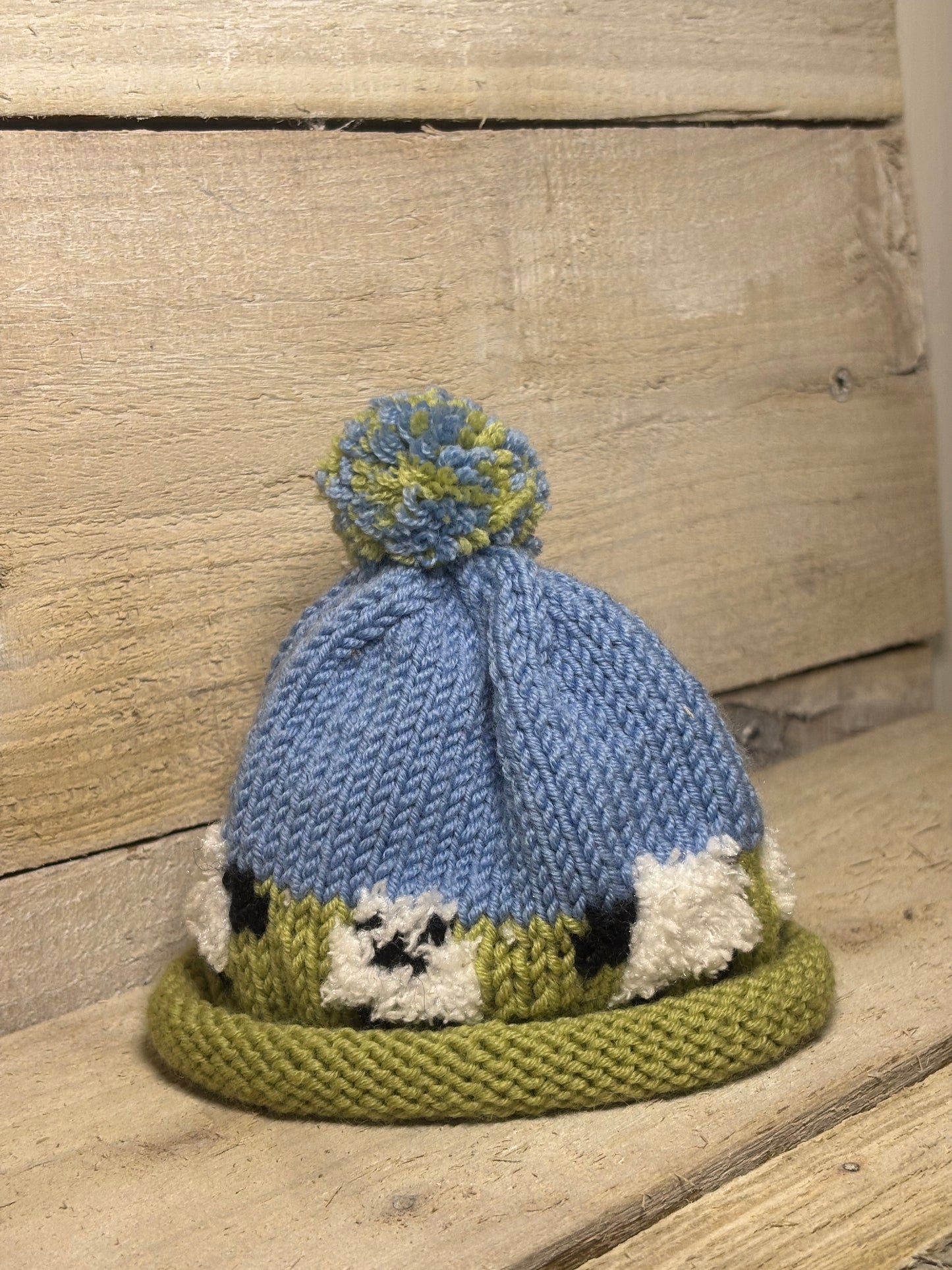 Pink/Blue Knitted Baby Hat