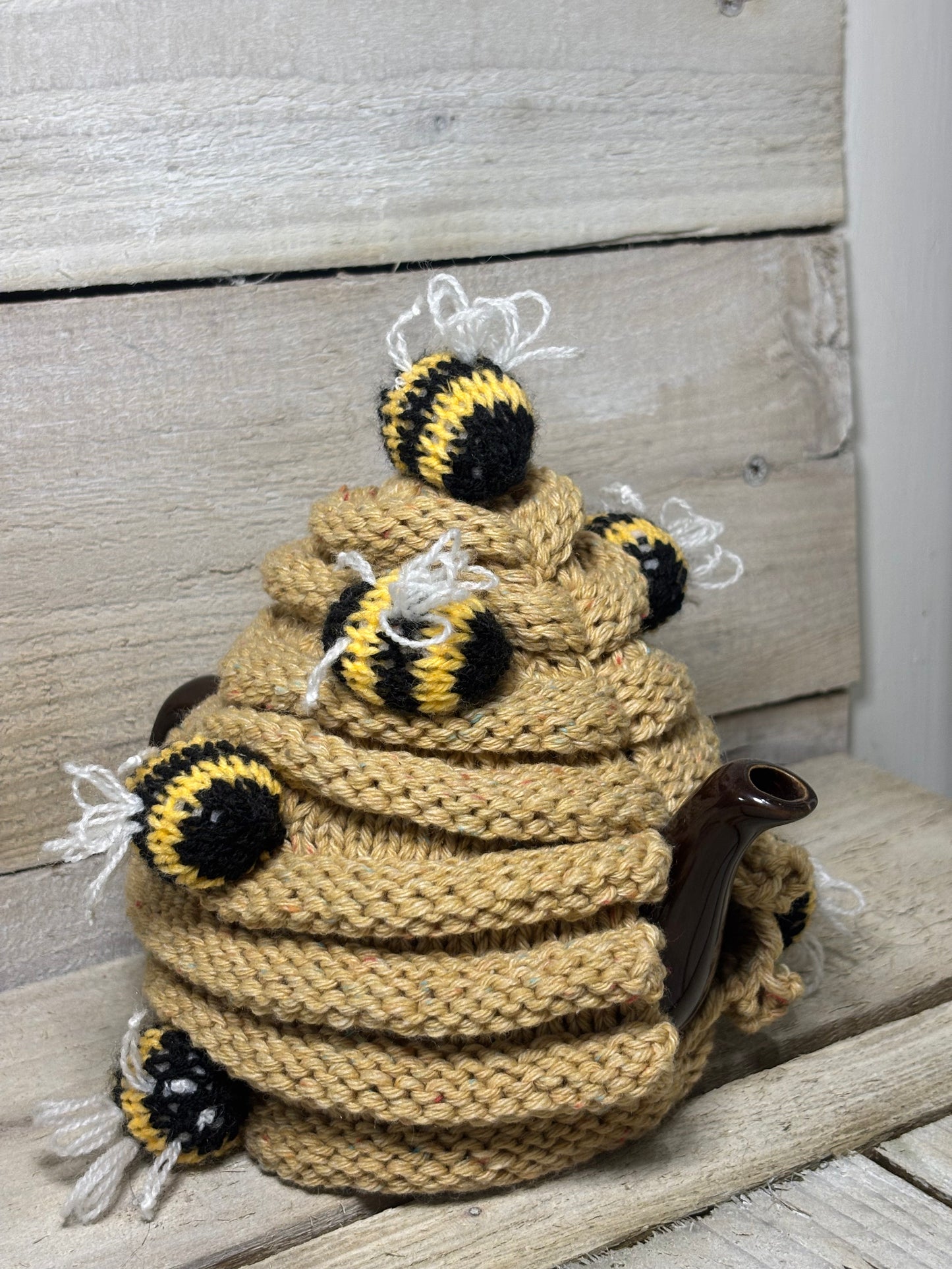 Various Knitted Tea Cosies