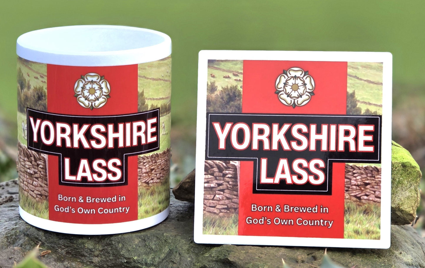 Yorkshire Lass Mug Coaster Set